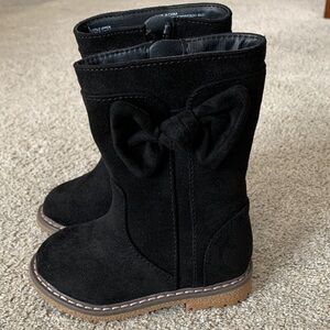 Cat & Jack Black Toddler Boots with Bow
